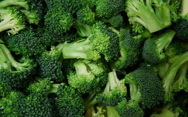 Close up of broccoli florets